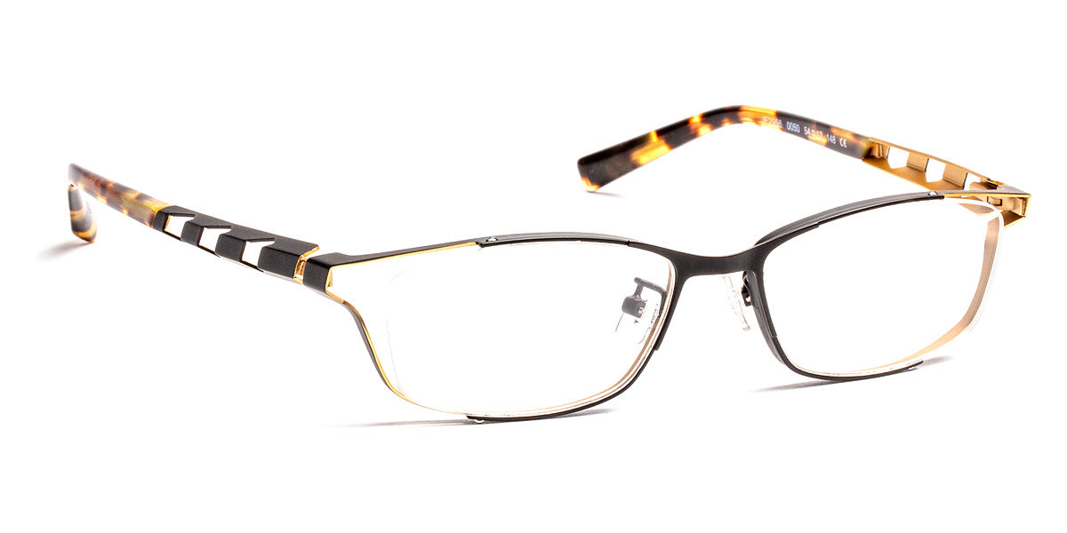 J.F. Rey® JF2956 JFR JF2956 0050 54 - 0050 Matte Black/Satin Gold Eyeglasses