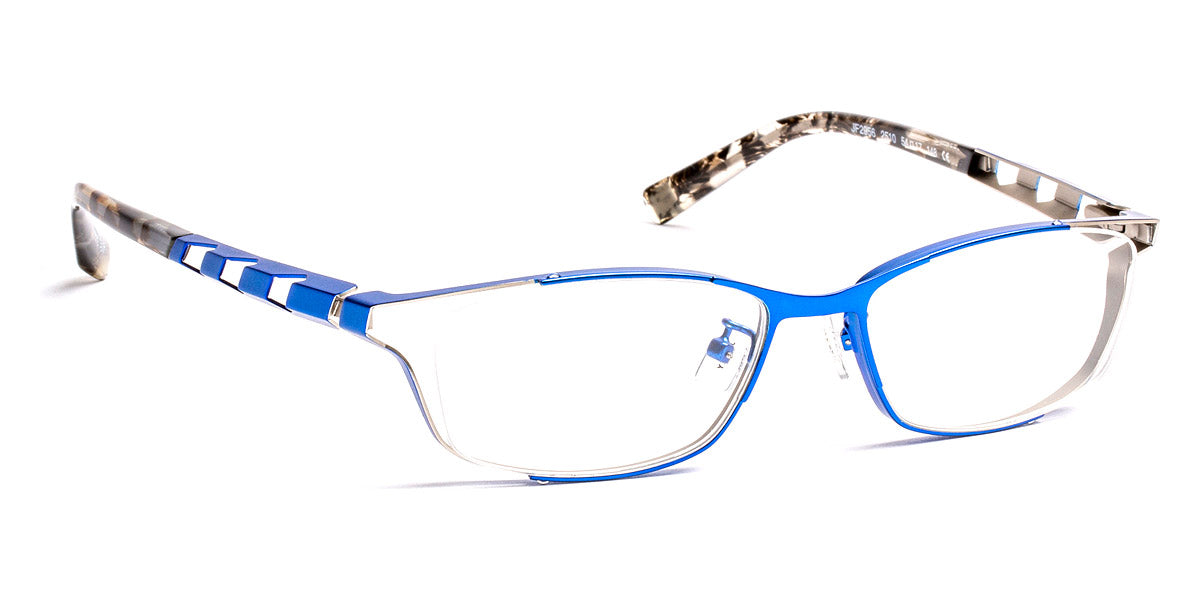 J.F. Rey® JF2956 JFR JF2956 2510 54 - 2510 Satin Blue/Silver Eyeglasses
