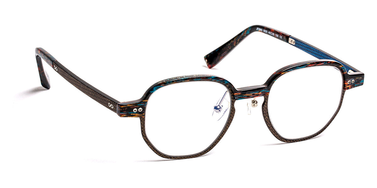 J.F. Rey® JF2960 JFR JF2960 9220 45 - 9220 Tissue Blue/Fiber Glasses Brown Eyeglasses