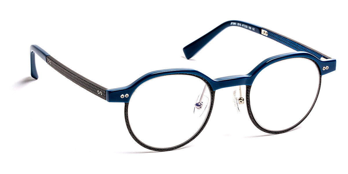 J.F. Rey® JF2961 JFR JF2961 2515 47 - 2515 Blue/Fiber Glass Silver Eyeglasses