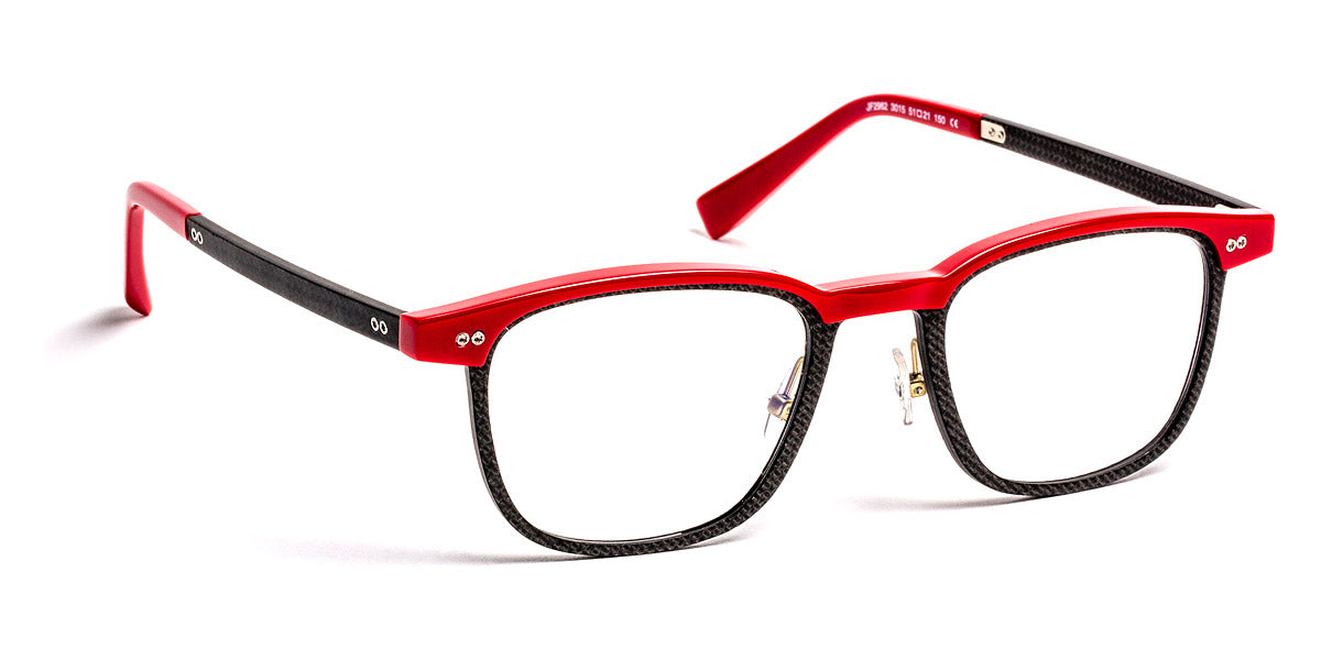 J.F. Rey® JF2962 JFR JF2962 3015 51 - 3015 Red/Fiber Glass Silver/Carbon Eyeglasses