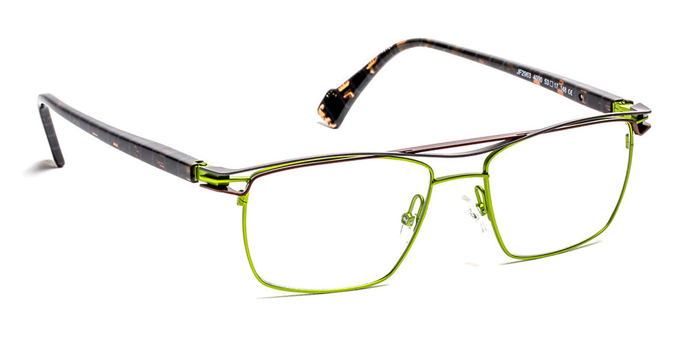 J.F. Rey® JF2963 JFR JF2963 4090 53 - 4090 Anis/Dark Gunmetal/Brown Eyeglasses