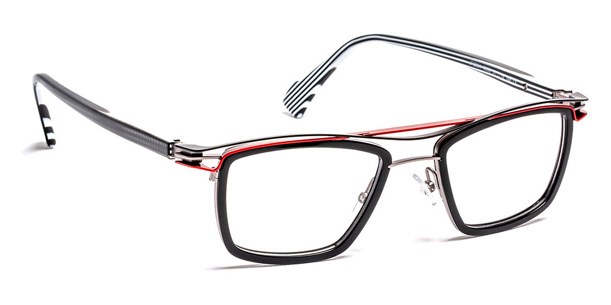 J.F. Rey® JF2964 JFR JF2964 0030 51 - 0030 Black/Red/Ruthenium Eyeglasses