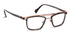 J.F. Rey® JF2964 JFR JF2964 9065 51 - 9065 Brown/Orange/Khaki/Satin Black Eyeglasses