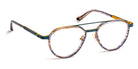 J.F. Rey® JF2965 JFR JF2965 2005 53 - 2005 Blue/Brown/Blue/Yellow Eyeglasses