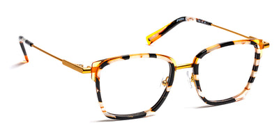 J.F. Rey® JF2993 JFR JF2993 1550 51 - 1550 Black/White/Orange/Satin Gold Eyeglasses