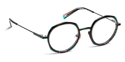 J.F. Rey® JF2994 JFR JF2994 0545 48 - 0545 Stripes Black/Demi Green Eyeglasses