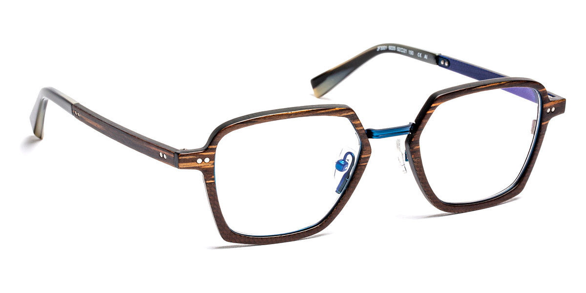 J.F. Rey® JF3001 JFR JF3001 9225 52 - 9225 Wood/Fiber Glasses Brown/Blue Eyeglasses