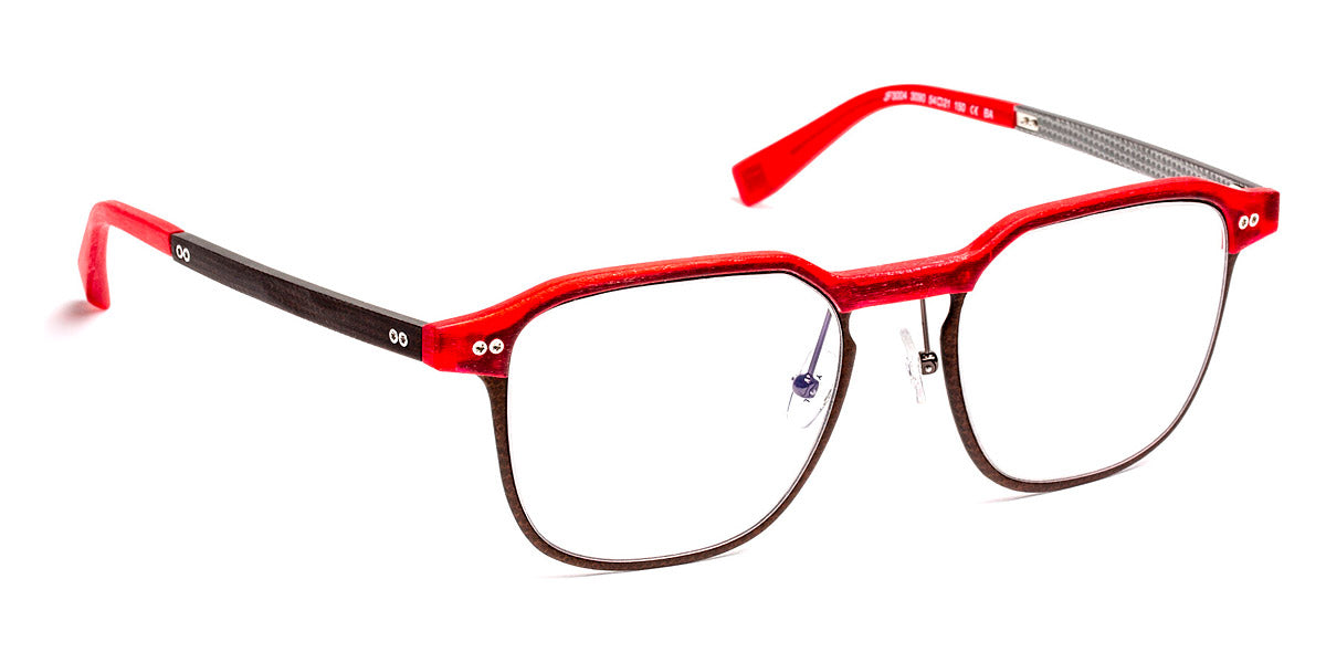 J.F. Rey® JF3004 JFR JF3004 3090 54 - 3090 Red/Fiber Glasses Brown Eyeglasses