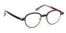 J.F. Rey® JF3005 JFR JF3005 0030 48 - 0030 Black/Carbon/Fiber Glasses Red Eyeglasses