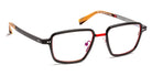 J.F. Rey® JF3011 JFR JF3011 0030 52 - 0030 Carbon/Silver/Red Eyeglasses