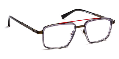 J.F. Rey® JF3012 JFR JF3012 0045 54 - 0045 Stripes Black/Red/Khaki Eyeglasses