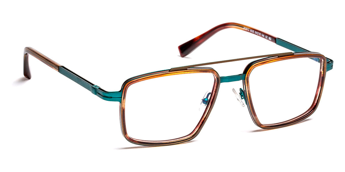 J.F. Rey® JF3012 JFR JF3012 9025 54 - 9025 Horn/Green/Blue Eyeglasses