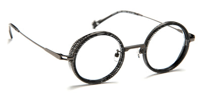 J.F. Rey® JF3025 JFR JF3025 0019 46 - 0019 Black and Crystal Striped/Gray Eyeglasses