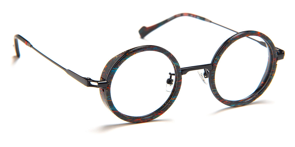J.F. Rey® JF3025 JFR JF3025 0045 46 - 0045 Red and Blue Nebula/Black Eyeglasses