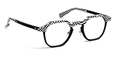 J.F. Rey® JF3034 JFR JF3034 0010 47 - 0010 Checker Black/White/Carbon Eyeglasses