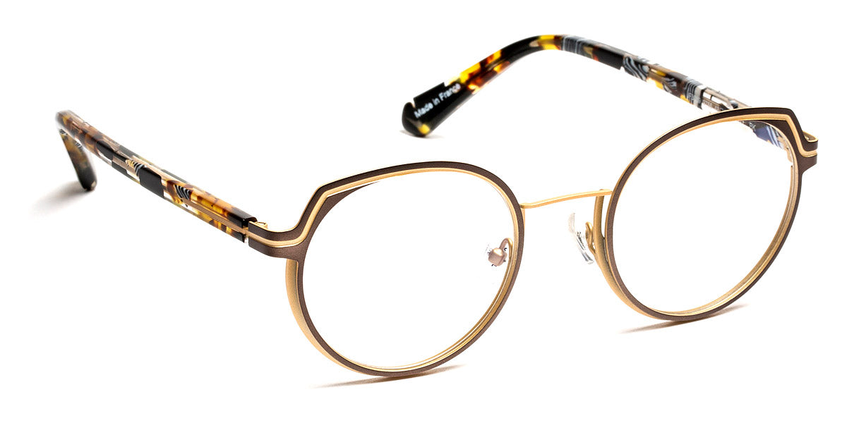 J.F. Rey® JF3039 JFR JF3039 9755 48 - 9755 Brown/Gold Eyeglasses
