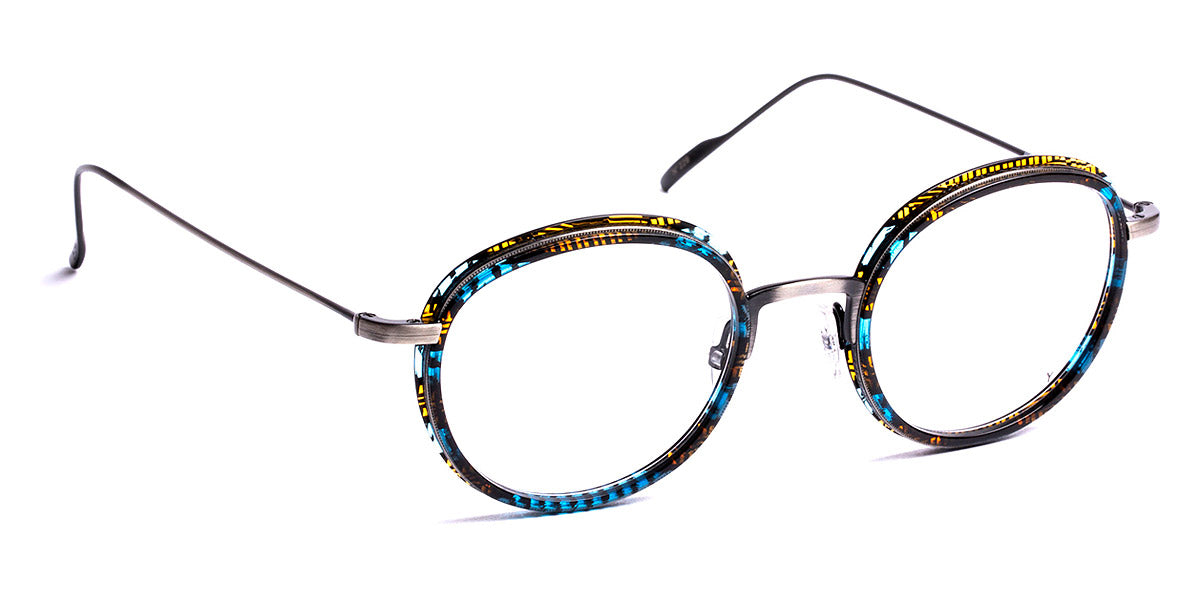 J.F. Rey® Karl JFR Karl 6017 49 - 6017 Blue/Orange/Old Silver Eyeglasses