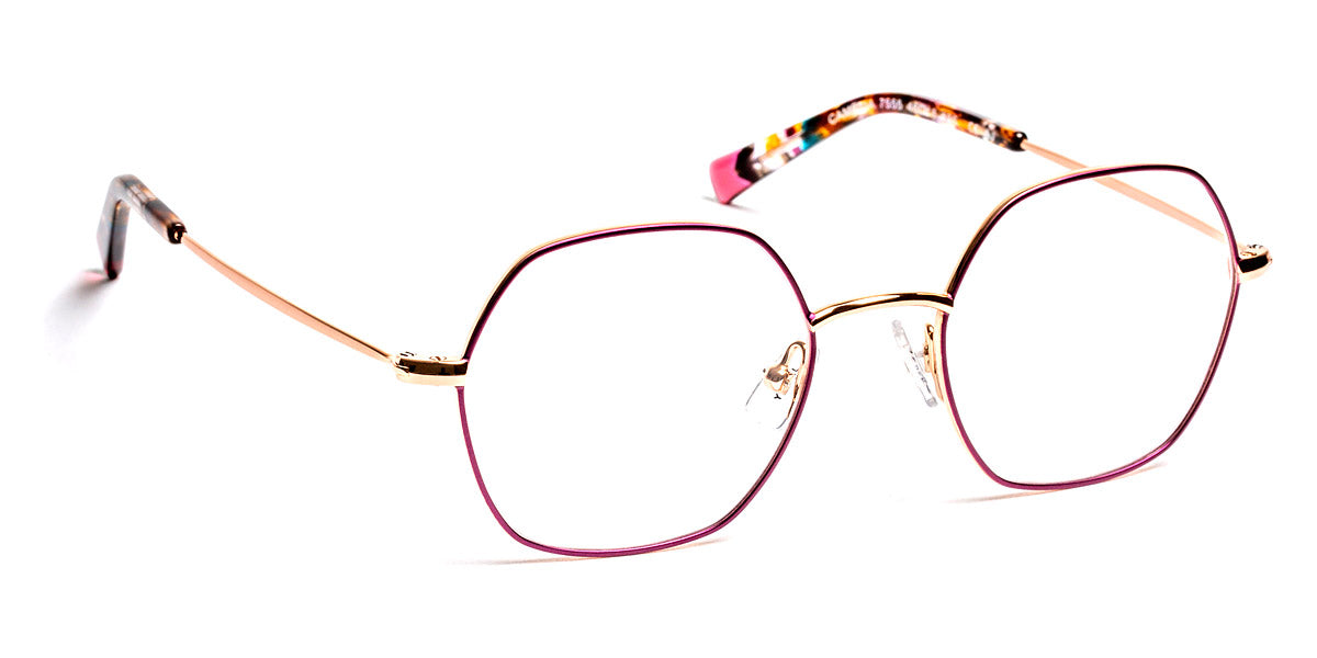 J.F. Rey® Camelia JFR Camelia 7555 46 - 7555 Plum/Shiny Pink Gold Eyeglasses