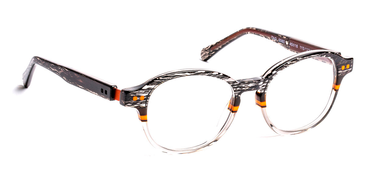 J.F. Rey® Tag JFR Tag 0060 45 - 0060 Black/Orange Eyeglasses