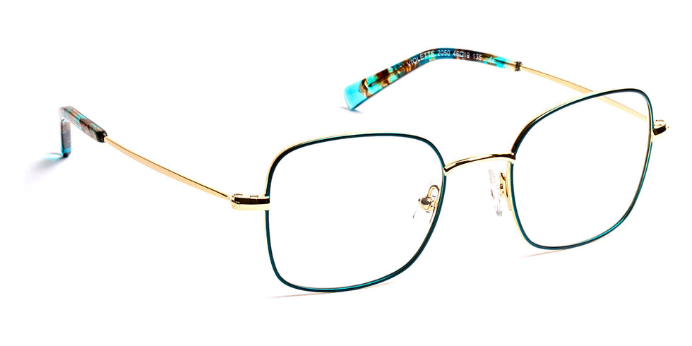 J.F. Rey® Violette JFR Violette 2050 46 - 2050 Blue/Shiny Gold Eyeglasses