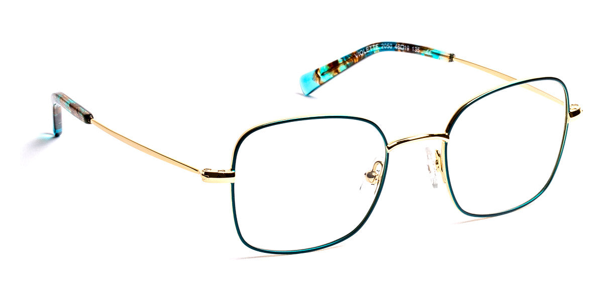 J.F. Rey® Violette JFR Violette 2050 46 - 2050 Blue/Shiny Gold Eyeglasses