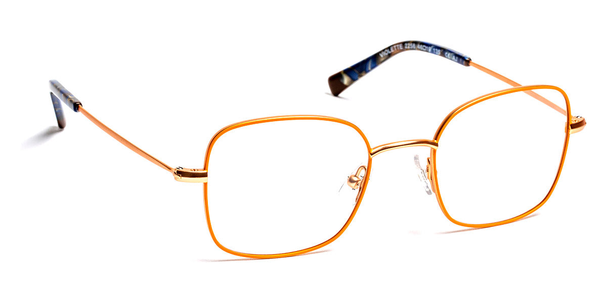 J.F. Rey® Violette JFR Violette 2258 46 - 2258 Orange/Satin Pink Gold Eyeglasses
