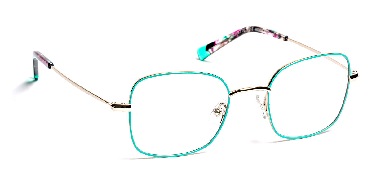 J.F. Rey® Violette JFR Violette 4010 46 - 4010 Green/Shiny Silver Eyeglasses