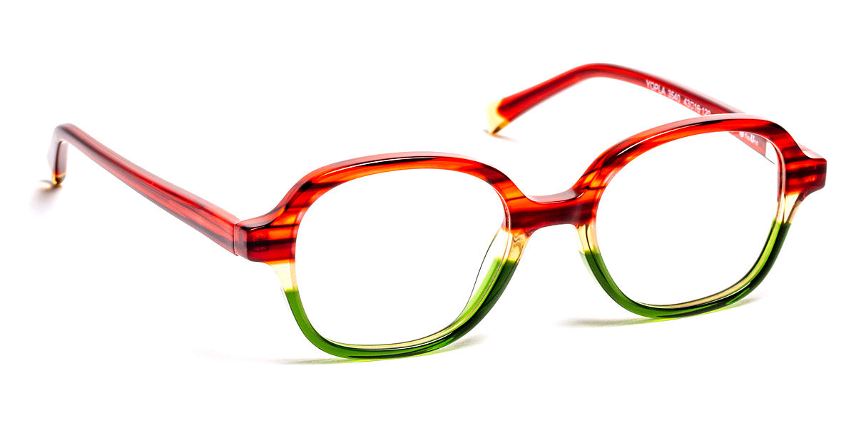 J.F. Rey® Yopla JFR Yopla 3540 43 - 3540 Stripes Burgundy/Khaki Eyeglasses