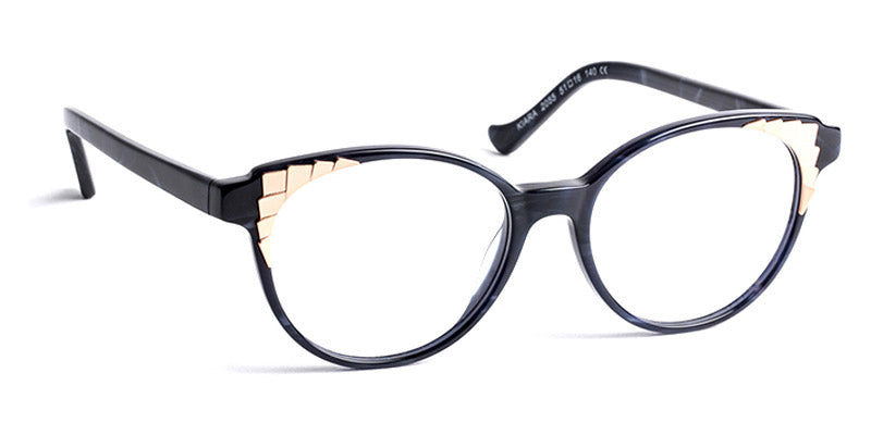 J.F. Rey® Kiara JFR Kiara 2055 51 - 2055 Navy/Gold Eyeglasses