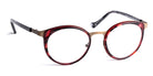 J.F. Rey® Krishna JFR Krishna 3029 49 - 3029 Red with Black Laces/Bronze Brushed Eyeglasses