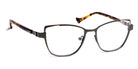 J.F. Rey® Lady JFR Lady 4513 51 - 4513 Brown Khaki/Shiny Dark Silver Eyeglasses