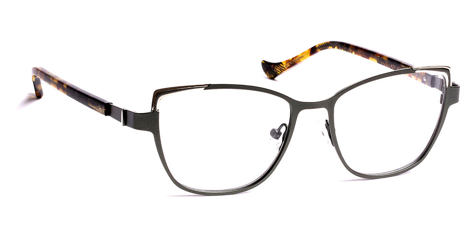J.F. Rey® Lady JFR Lady 4513 51 - 4513 Brown Khaki/Shiny Dark Silver Eyeglasses
