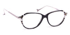 J.F. Rey® Lara JFR Lara 0025 51 - 0025 Black Devil/Blue/Light Brown Graphic Eyeglasses