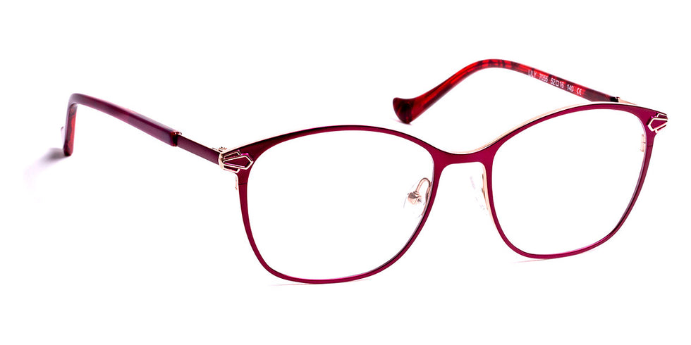 J.F. Rey® Lily JFR Lily 7055 52 - 7055 Plum/Shiny Pink Gold Eyeglasses