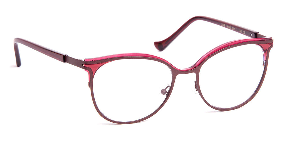 J.F. Rey® Lime JFR Lime 9030 51 - 9030 Brown/Red Marble Eyeglasses
