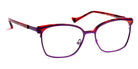 J.F. Rey® Litchi JFR Litchi 7530 53 - 7530 Plum/Red Demi with Gold Eyeglasses