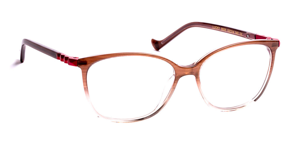 J.F. Rey® Lucky JFR Lucky 9935 53 - 9935 Brown Gold Taffeta/Cherry Eyeglasses