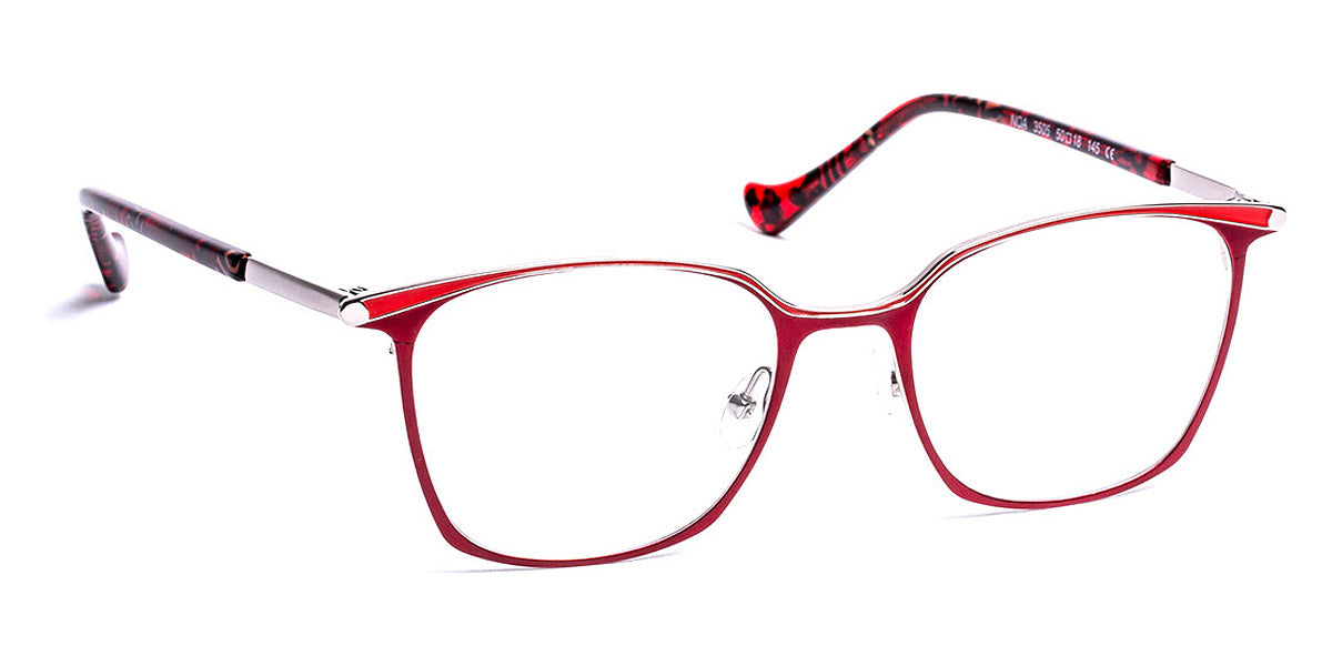 J.F. Rey® Noa JFR Noa 3505 50 - 3505 Red/Shiny Ruthenium Eyeglasses
