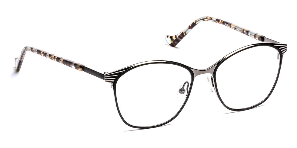 J.F. Rey® Paola JFR Paola 0109 50 - 0109 Satin Black/Shiny Ruthenium Eyeglasses