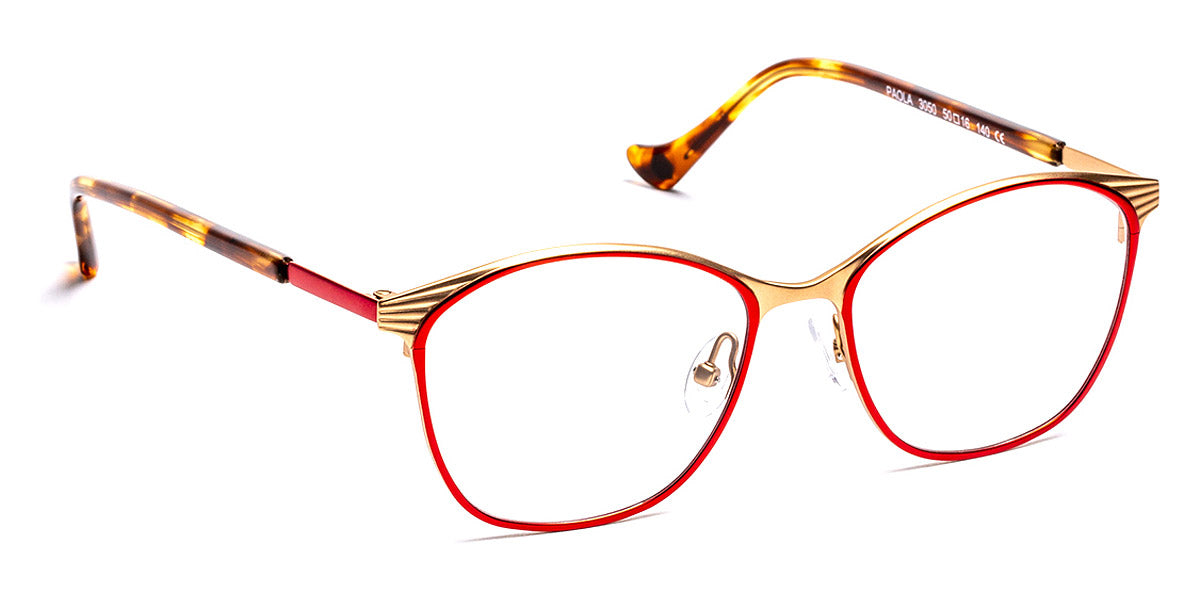 J.F. Rey® Paola JFR Paola 3050 50 - 3050 Red/Satin Pink Gold Eyeglasses