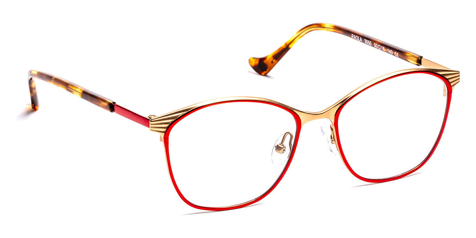 J.F. Rey® Paola JFR Paola 3050 50 - 3050 Red/Satin Pink Gold Eyeglasses
