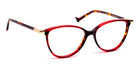 J.F. Rey® Quadri JFR Quadri 3550 51 - 3550 Demi Burgundy/Satin Gold Eyeglasses