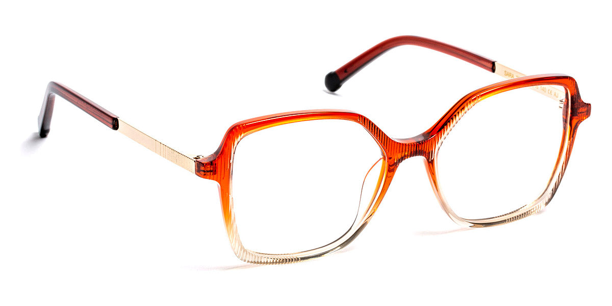 J.F. Rey® Sara JFR Sara 3050 51 - 3050 Gradient Red/Shiny Gold Eyeglasses