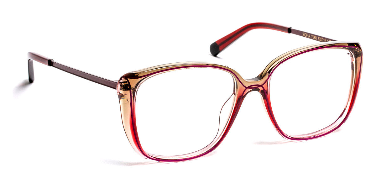 J.F. Rey® Sofia JFR Sofia 7580 52 - 7580 Gradient Pink/Burgundy Eyeglasses