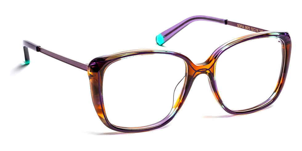J.F. Rey® Sofia JFR Sofia 9570 52 - 9570 Rainbow/Plum Eyeglasses