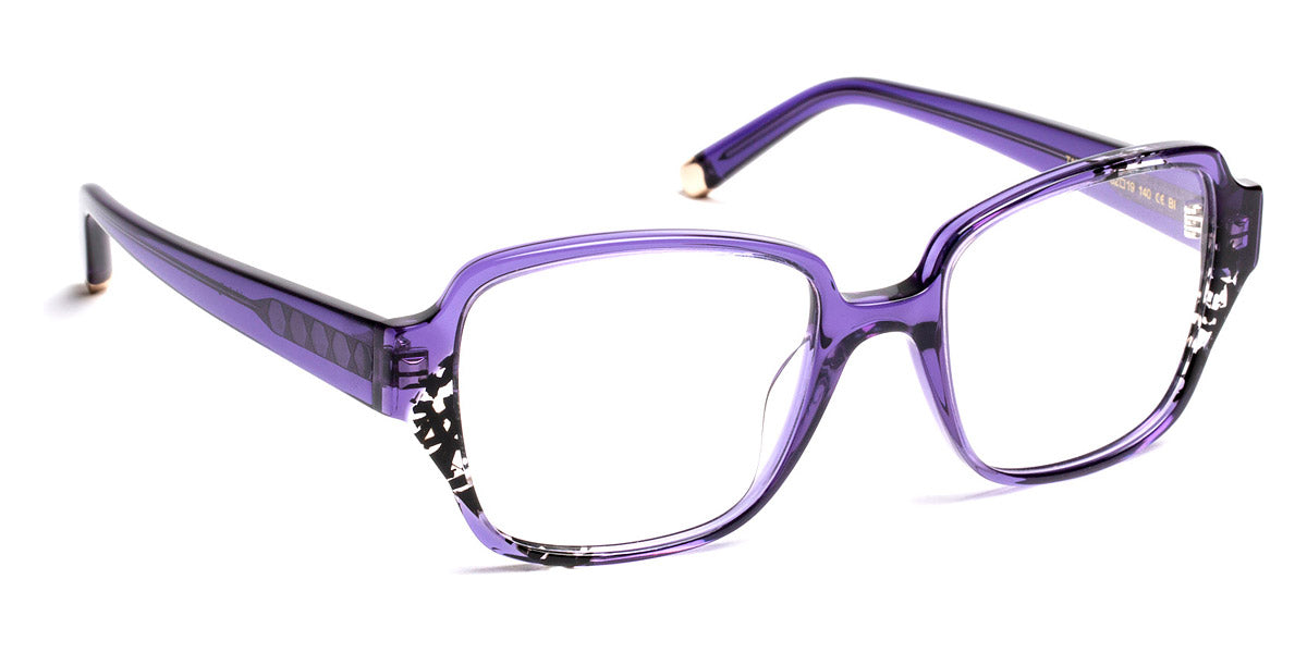 J.F. Rey® Tara JFR Tara 2001 52 - 2001 Blue Transparent/Black and Crystal Eyeglasses