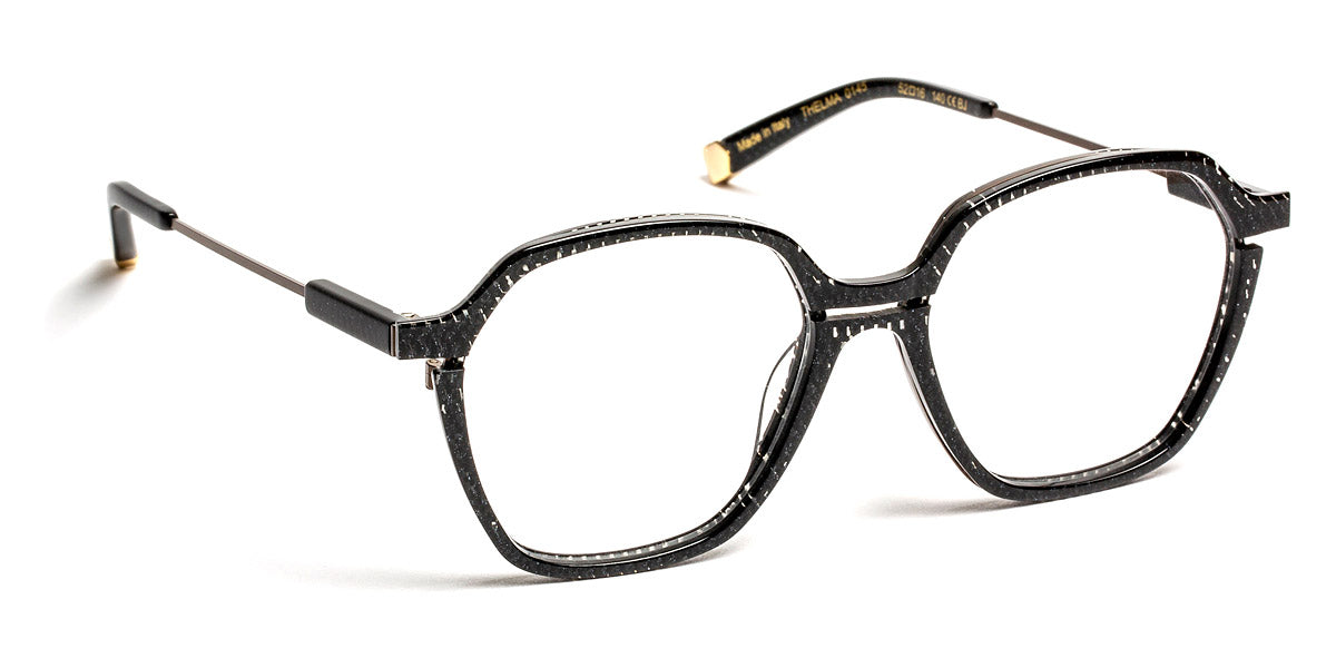 J.F. Rey® Thelma JFR Thelma 0145 52 - 0145 Black and Crystal Glitter/Khaki Eyeglasses