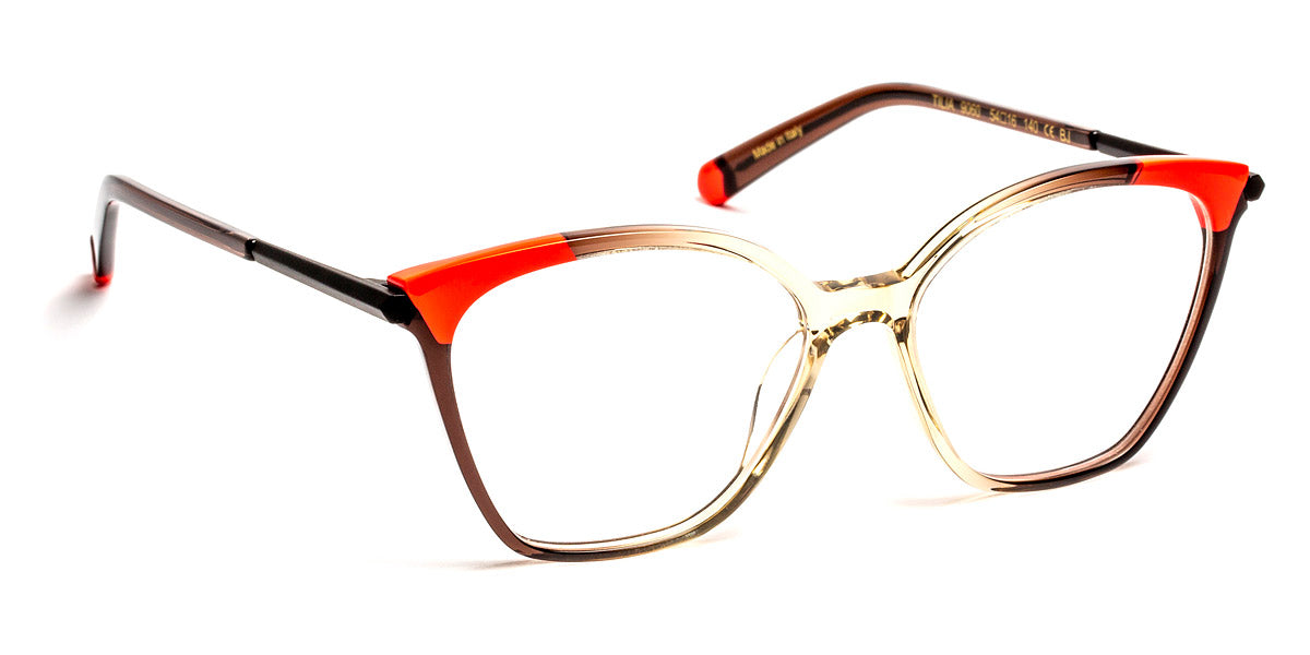 J.F. Rey® Tilia JFR Tilia 9060 54 - 9060 Brown Gradient Transparent/Coral Eyeglasses