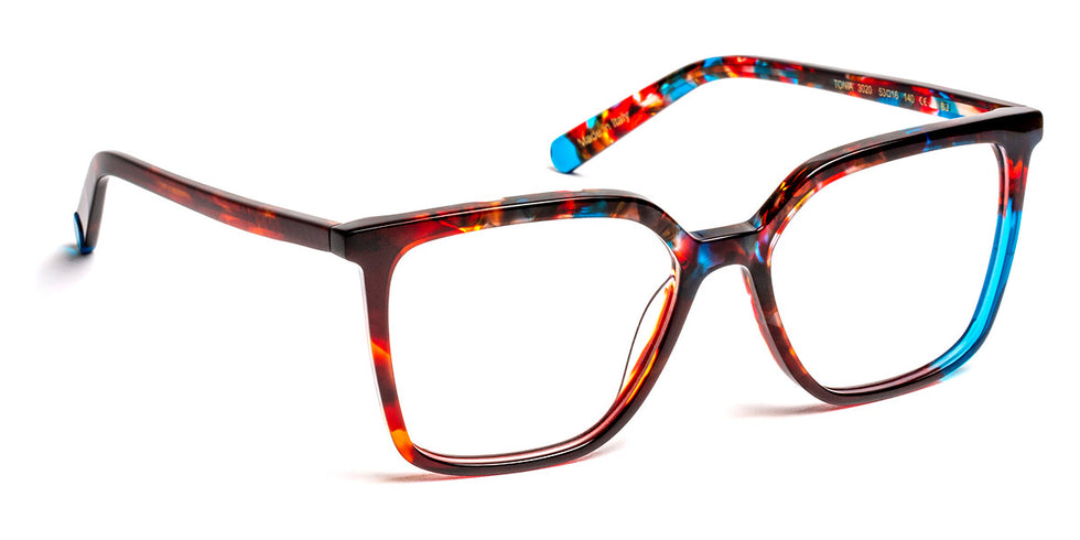 J.F. Rey® Tonia JFR Tonia 3020 53 - 3020 Mosaic Red and Blue Eyeglasses